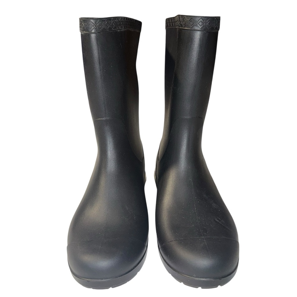 UGG Womens Black Waterproof Rain Boots Spain Made Lug Sole Size 9 - Picture 3 of 9